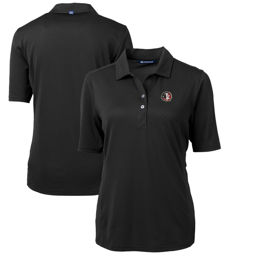 Women's Cutter & Buck Black Florida State Seminoles Team Virtue Eco Pique Recycled Polo
