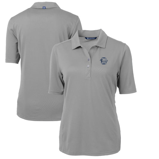 Women's Cutter & Buck Gray Penn State Nittany Lions Team Virtue Eco Pique Recycled Polo