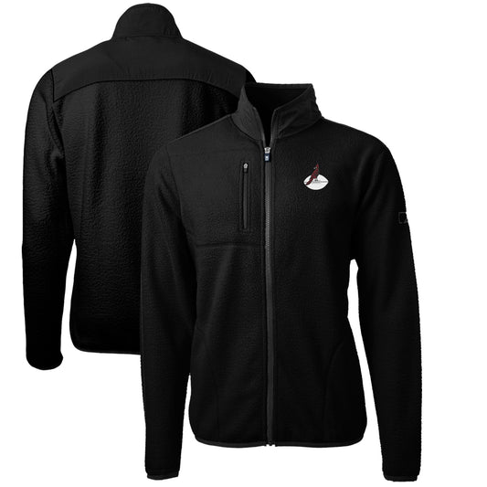 Men's Cutter & Buck Black Arizona Cardinals Cascade Eco Sherpa Big & Tall Fleece Full-Zip Throwback Jacket