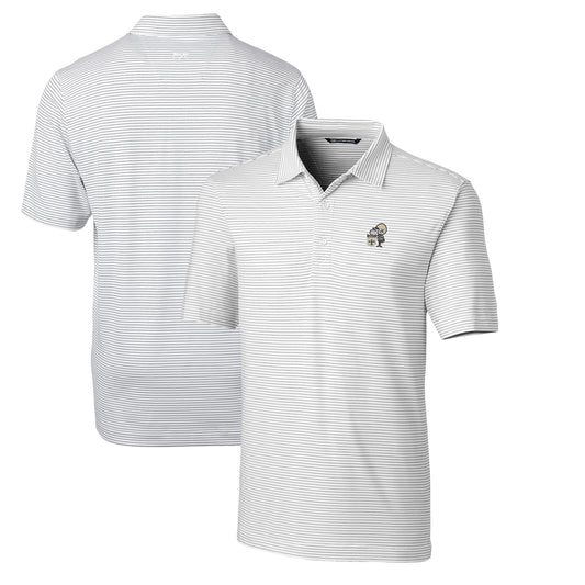 Men's Cutter & Buck White New Orleans Saints Throwback Logo Big & Tall Forge Pencil Stripe Stretch Polo