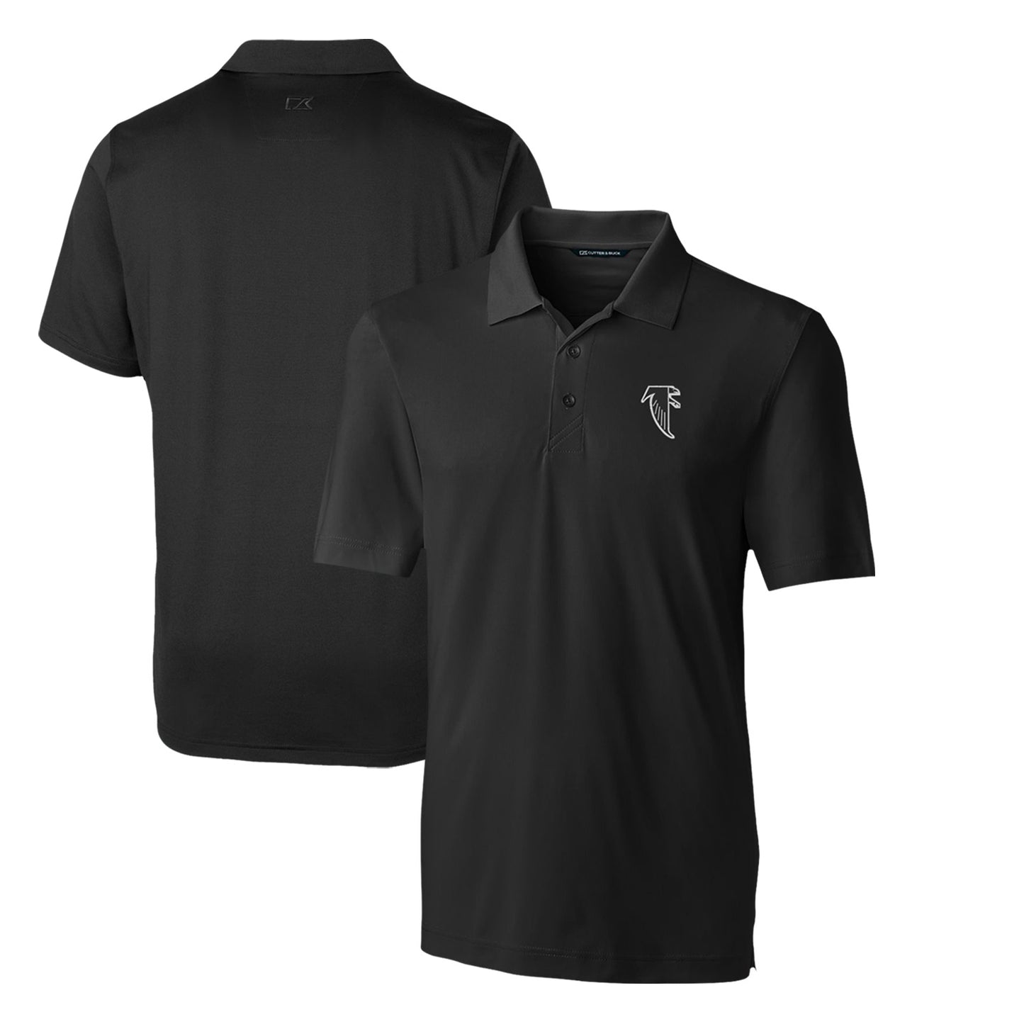 Men's Cutter & Buck Black Atlanta Falcons Throwback Logo Big & Tall Forge Stretch Polo