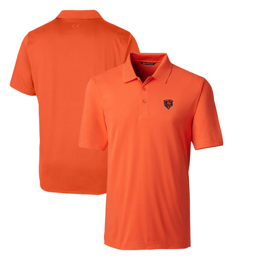 Men's Cutter & Buck Orange Chicago Bears Throwback Logo Big & Tall Forge Stretch Polo