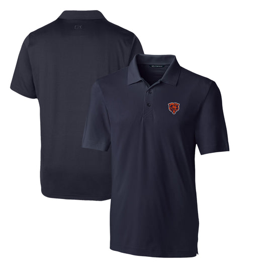 Men's Cutter & Buck Navy Chicago Bears Throwback Logo Big & Tall Forge Stretch Polo