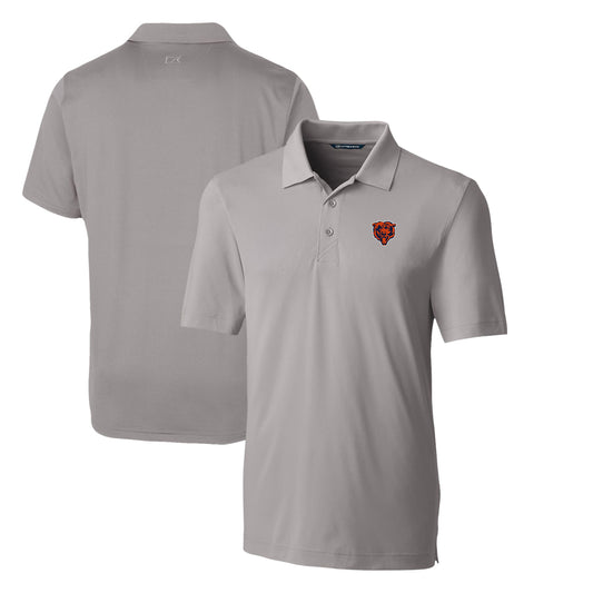 Men's Cutter & Buck Gray Chicago Bears Throwback Logo Big & Tall Forge Stretch Polo