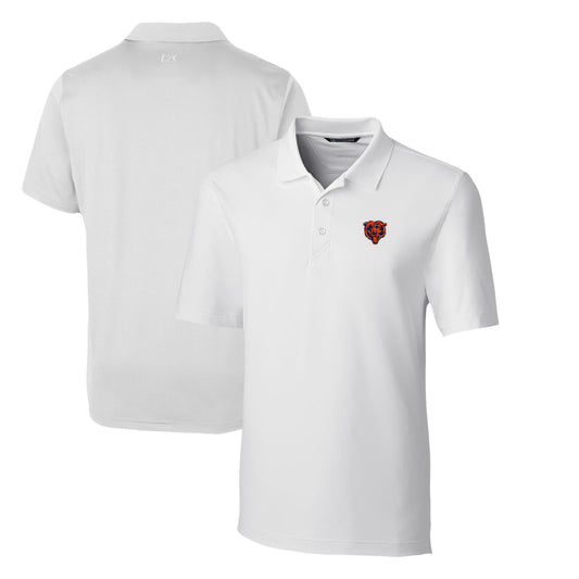 Men's Cutter & Buck White Chicago Bears Throwback Logo Big & Tall Forge Stretch Polo