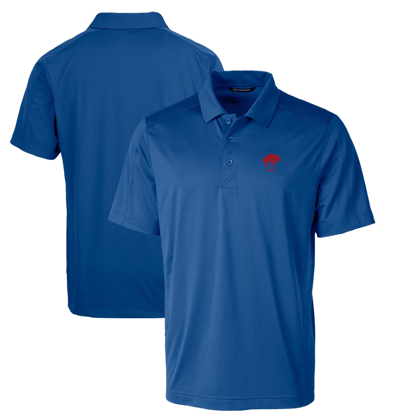 Men's Cutter & Buck Royal Buffalo Bills Throwback Logo Big & Tall Prospect Textured Stretch Polo