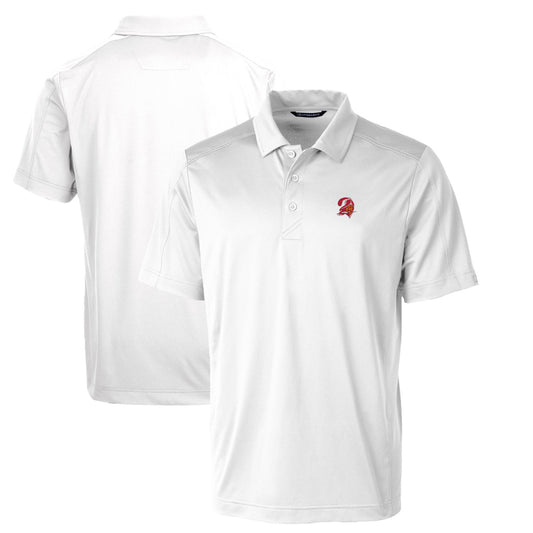 Men's Cutter & Buck White Tampa Bay Buccaneers Throwback Logo Big & Tall Prospect Textured Stretch Polo