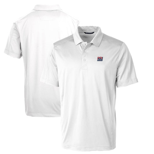 Men's Cutter & Buck White New York Giants Throwback Logo Big & Tall Prospect Textured Stretch Polo