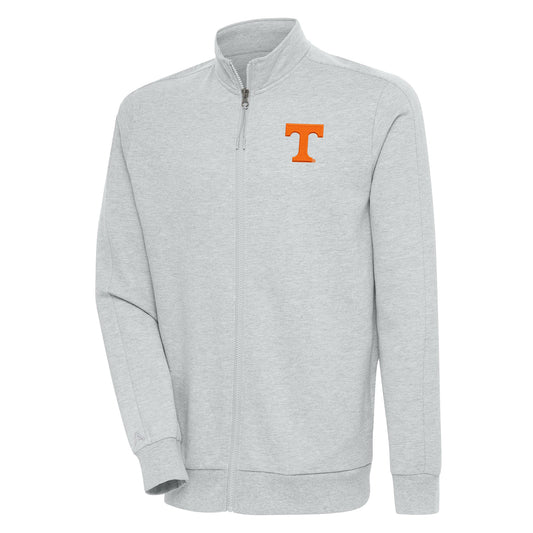 Men's Antigua Heather Gray Tennessee Volunteers Action Full-Zip Jacket