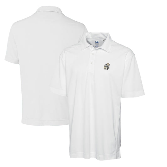 Men's Cutter & Buck White New Orleans Saints Throwback Logo DryTec Genre Textured Solid Polo