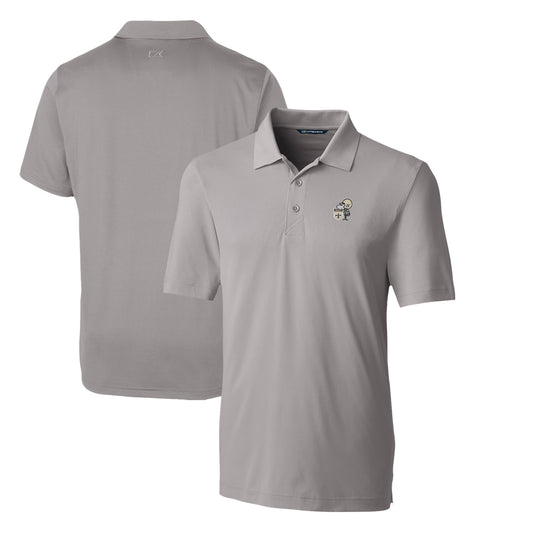 Men's Cutter & Buck Gray New Orleans Saints Throwback Logo Forge Stretch Polo