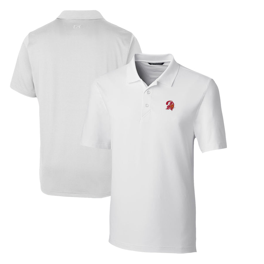 Men's Cutter & Buck White Tampa Bay Buccaneers Throwback Logo Forge Stretch Polo