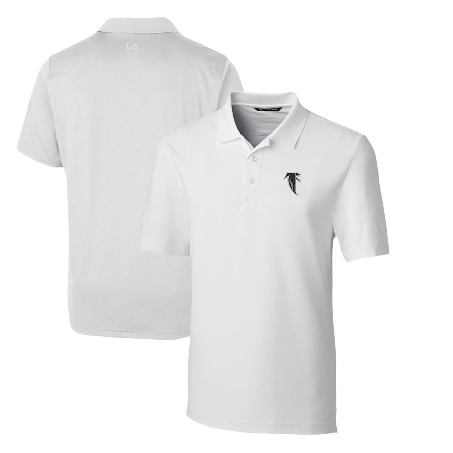 Men's Cutter & Buck White Atlanta Falcons Throwback Logo Forge Stretch Polo