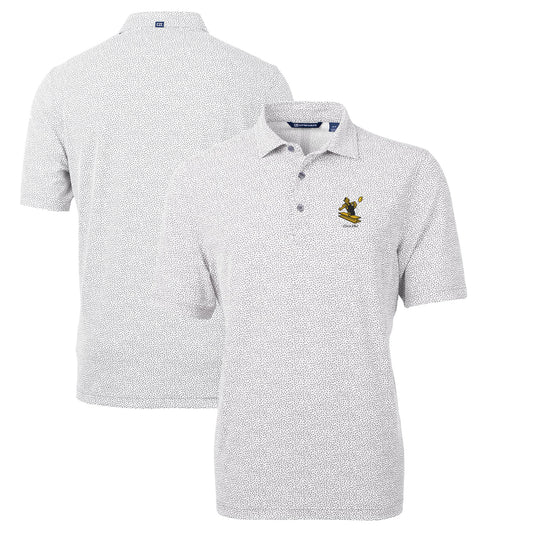 Men's Cutter & Buck Gray Pittsburgh Steelers Throwback Logo Virtue Eco-Pique Botanical Recycled Polo