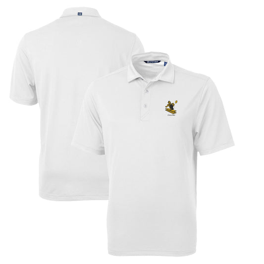 Men's Cutter & Buck White Pittsburgh Steelers Throwback Logo Virtue Eco Pique Recycled Polo