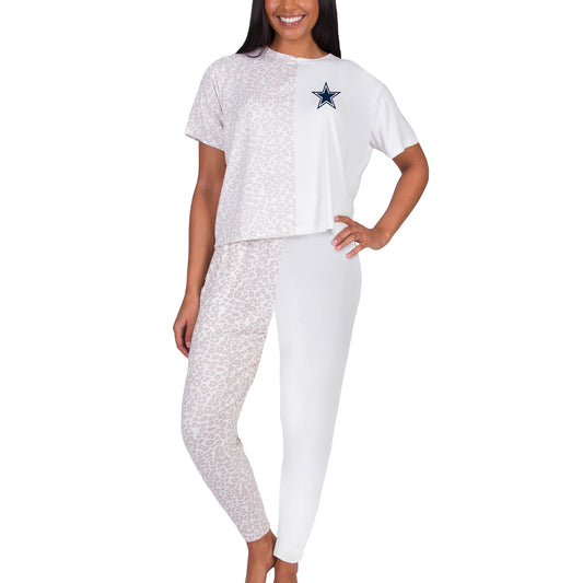 Women's Concepts Sport Cream Dallas Cowboys Brightside Top & Pants Set