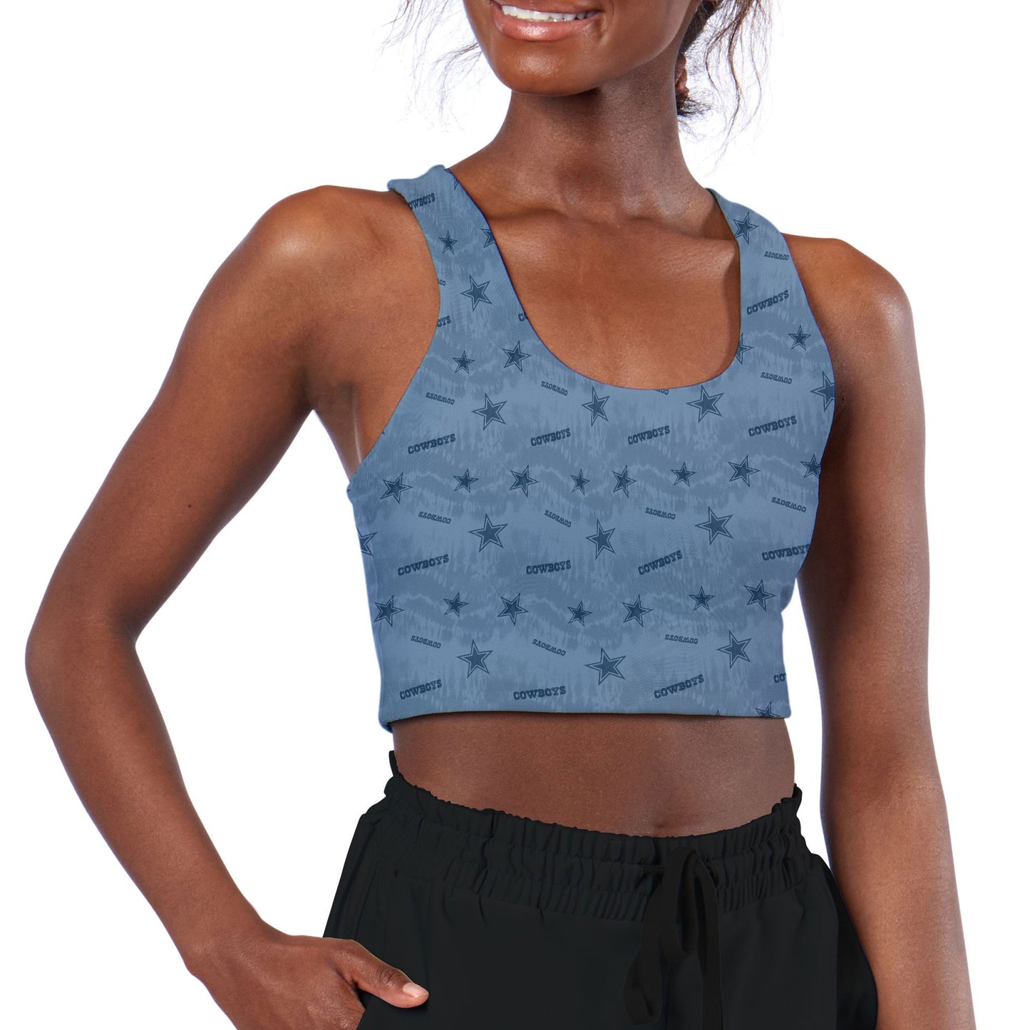 Women's Certo Navy Dallas Cowboys Reversible Sports Bra