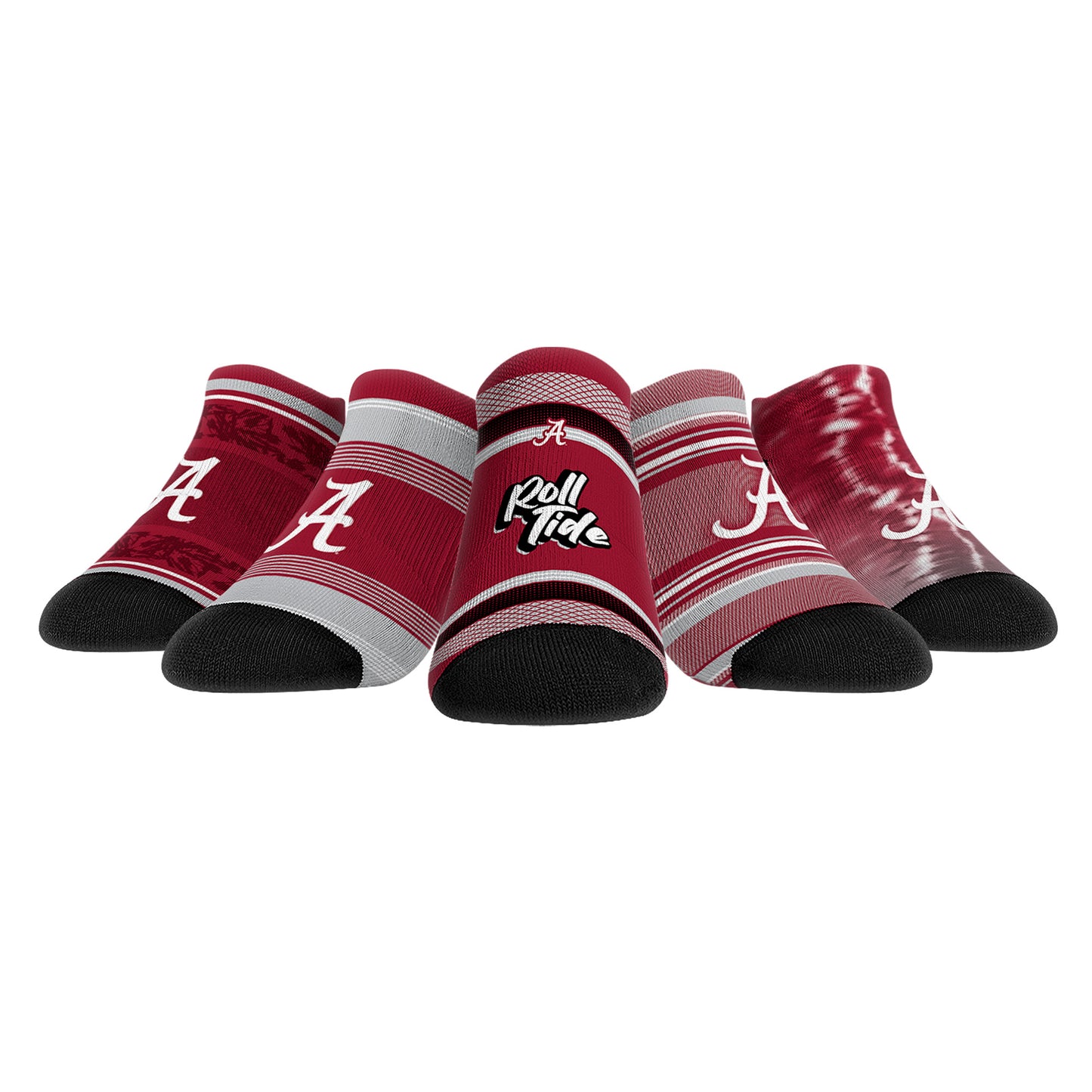 Unisex Rock Em Socks Alabama Crimson Tide Super Fan Five-Pack Low-Cut Socks Set