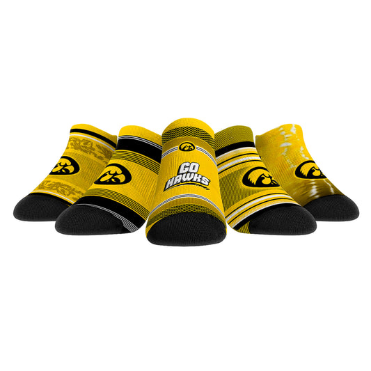 Unisex Rock Em Socks Iowa Hawkeyes Super Fan Five-Pack Low-Cut Socks Set