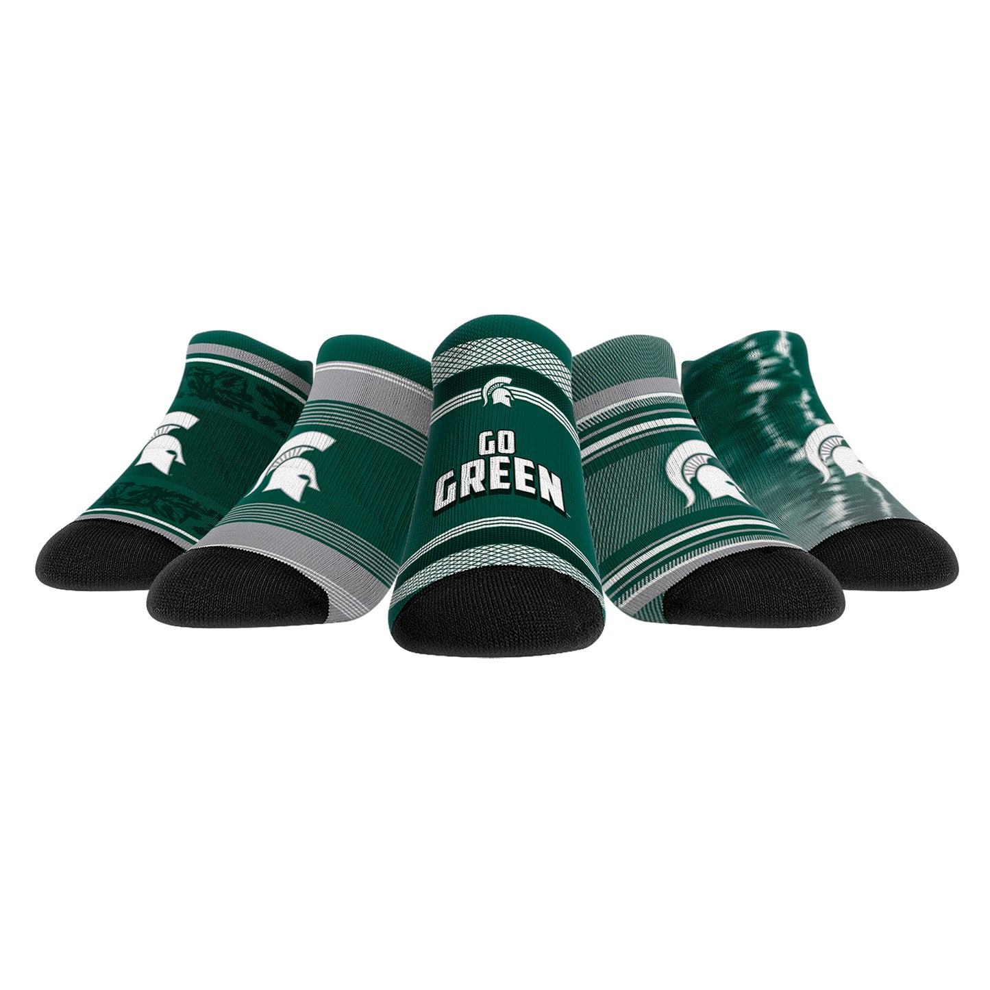 Unisex Rock Em Socks Michigan State Spartans Super Fan Five-Pack Low-Cut Socks Set