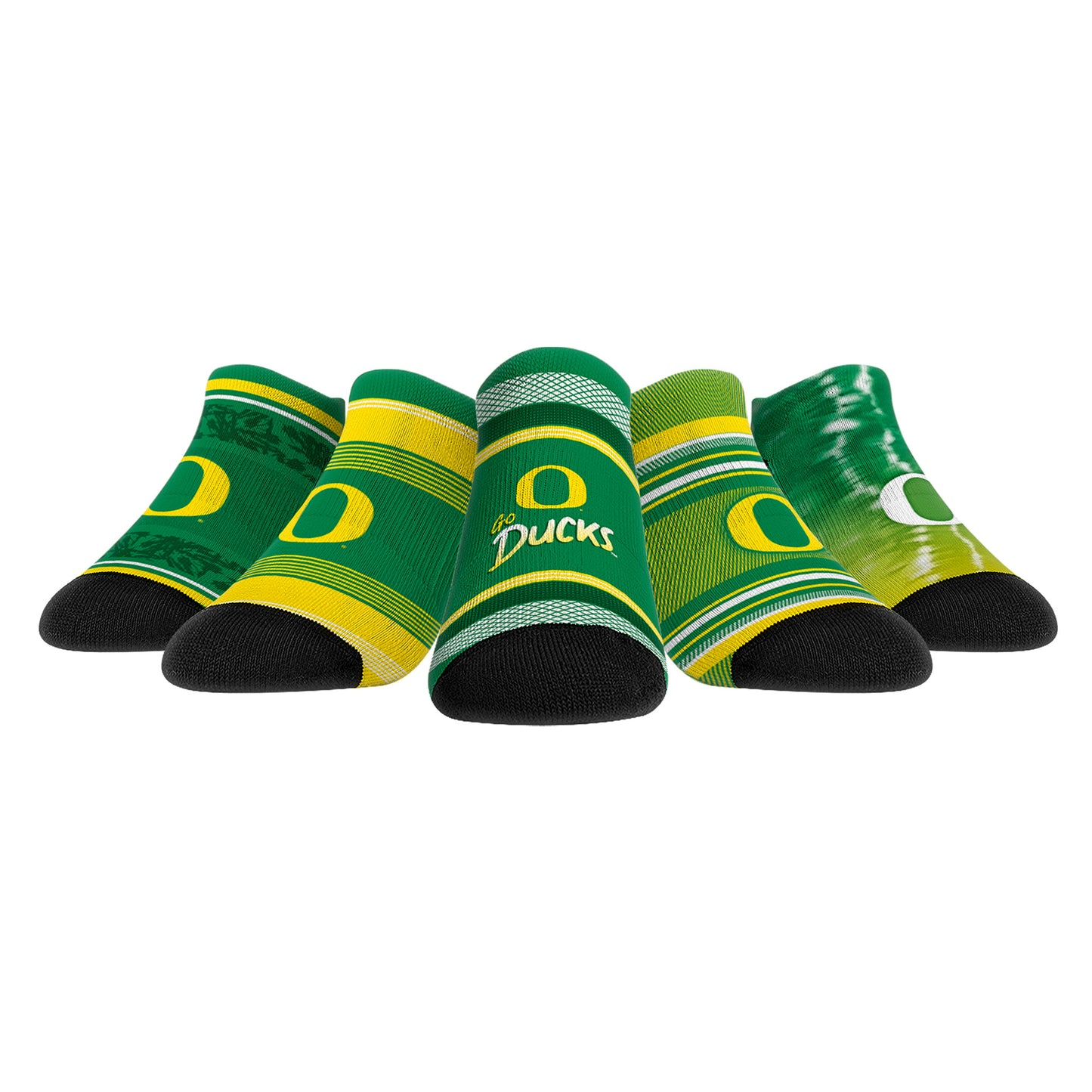 Unisex Rock Em Socks Oregon Ducks Super Fan Five-Pack Low-Cut Socks Set