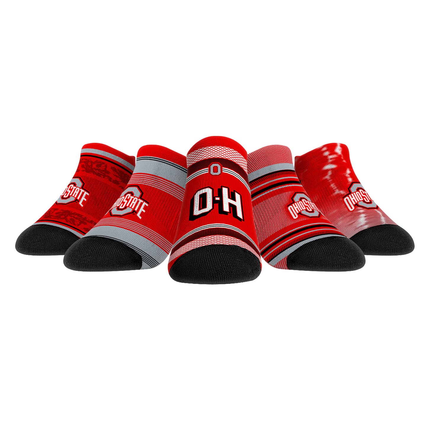 Unisex Rock Em Socks Ohio State Buckeyes Super Fan Five-Pack Low-Cut Socks Set