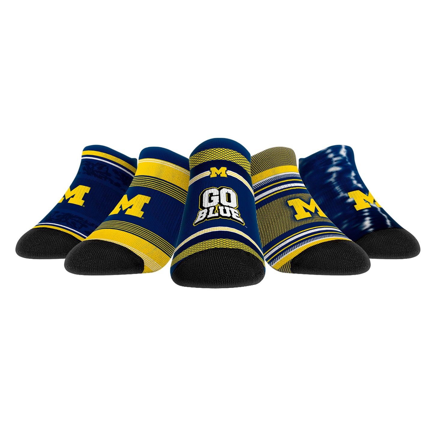 Youth Rock Em Socks Michigan Wolverines Super Fan Five-Pack Low-Cut Socks Set