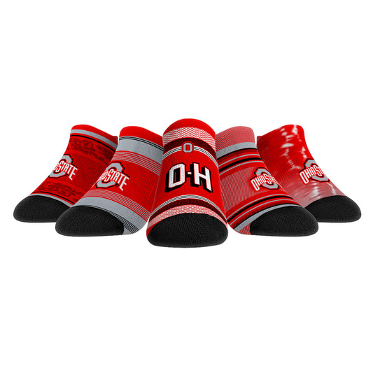 Youth Rock Em Socks Ohio State Buckeyes Super Fan Five-Pack Low-Cut Socks Set