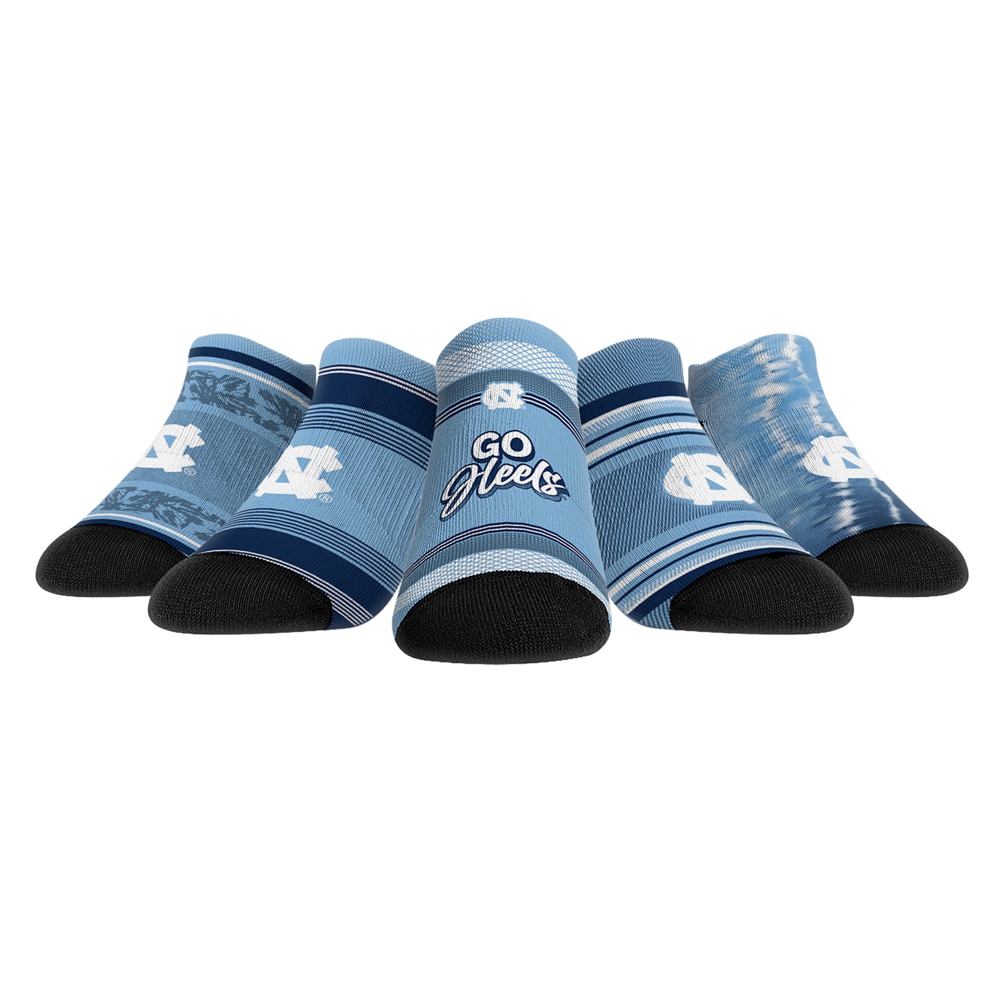 Youth Rock Em Socks North Carolina Tar Heels Super Fan Five-Pack Low-Cut Socks Set