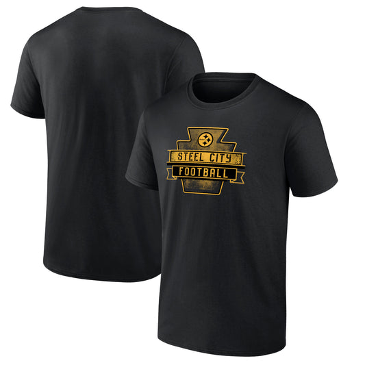 Men's Black Pittsburgh Steelers Route Runner T-Shirt