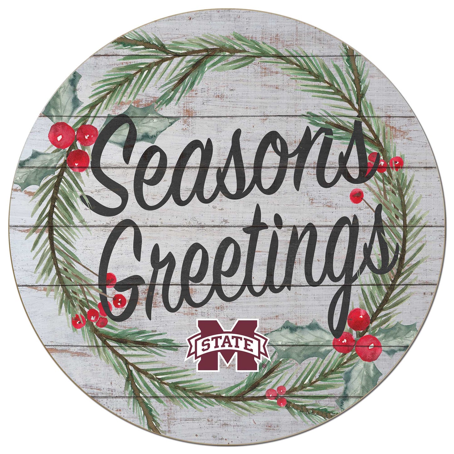 Mississippi State Bulldogs 20'' x 20'' Season's Greetings Circle