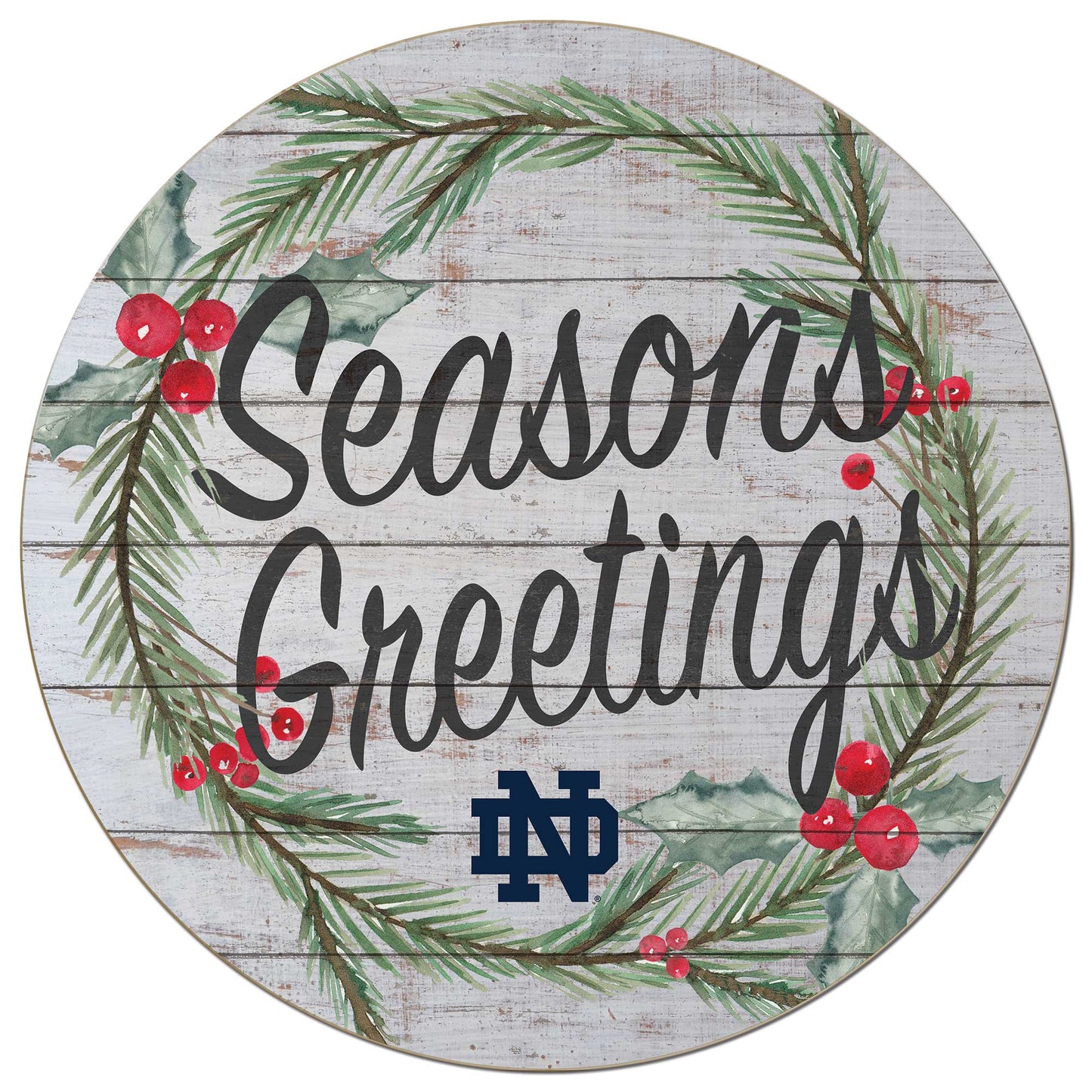 Notre Dame Fighting Irish 20'' x 20'' Season's Greetings Circle