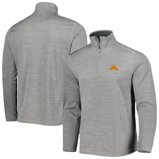 Men's Vineyard Vines Gray Minnesota Golden Gophers Sankaty Quarter-Zip Sweatshirt