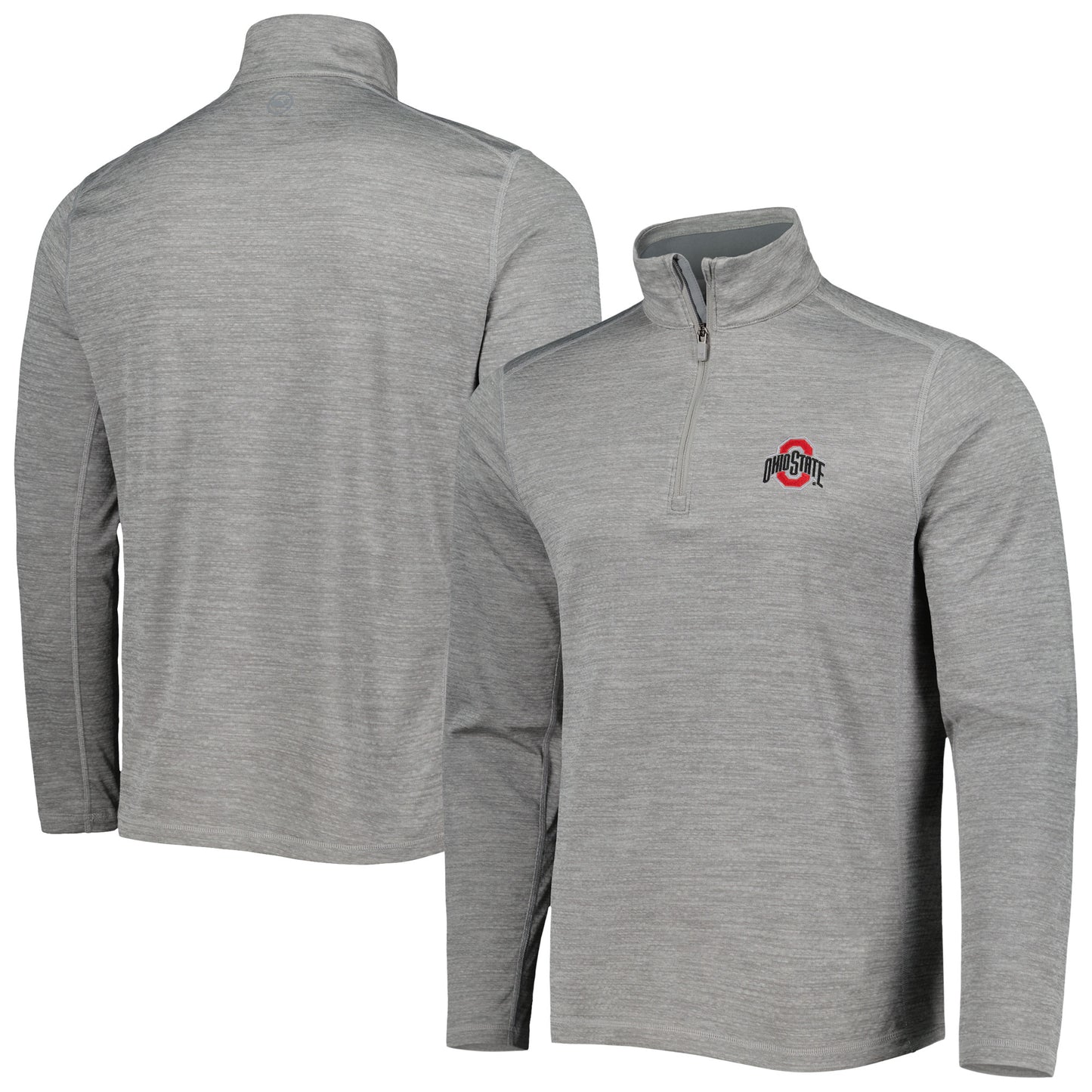 Men's Vineyard Vines Gray Ohio State Buckeyes Sankaty Quarter-Zip Sweatshirt