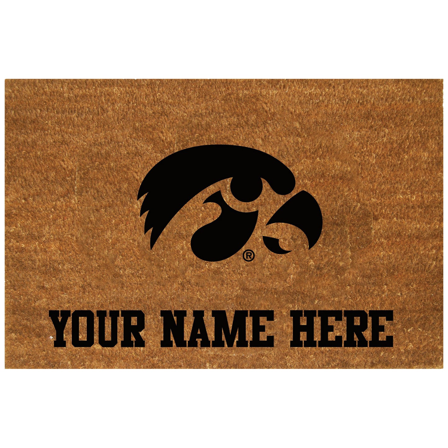 Iowa Hawkeyes 19.5'' x 29.5'' Personalized Door Mat