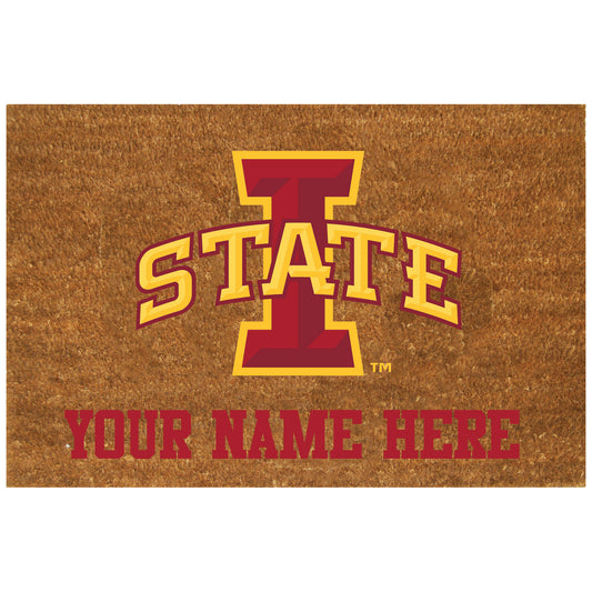 Iowa State Cyclones 19.5'' x 29.5'' Personalized Door Mat