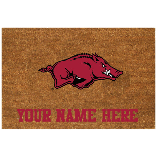 Arkansas Razorbacks 23'' x 35'' Personalized Door Mat