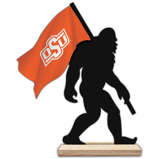 Oklahoma State Cowboys 18'' Team Logo Bigfoot Silhouette Desktop Art