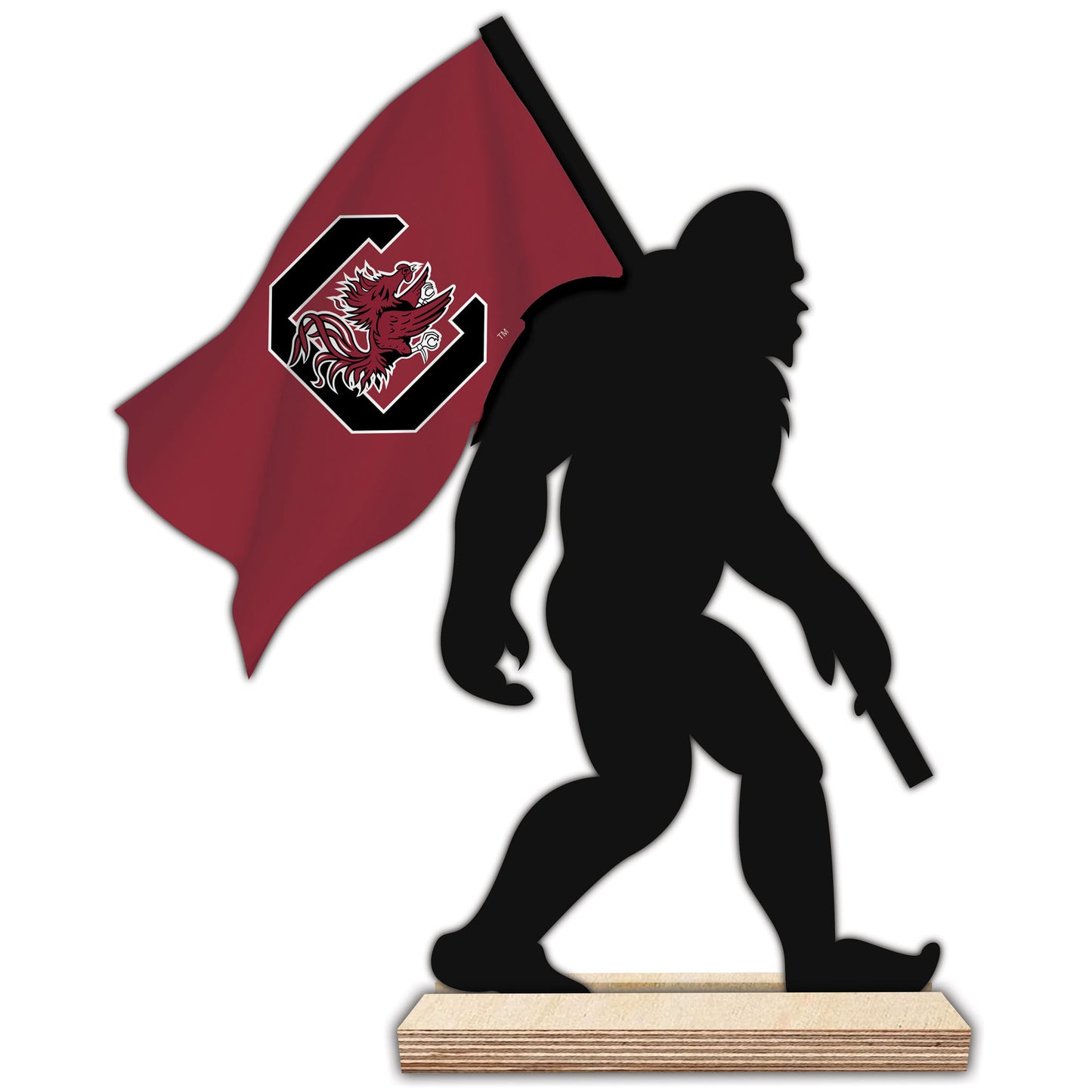 South Carolina Gamecocks 18'' Team Logo Bigfoot Silhouette Desktop Art