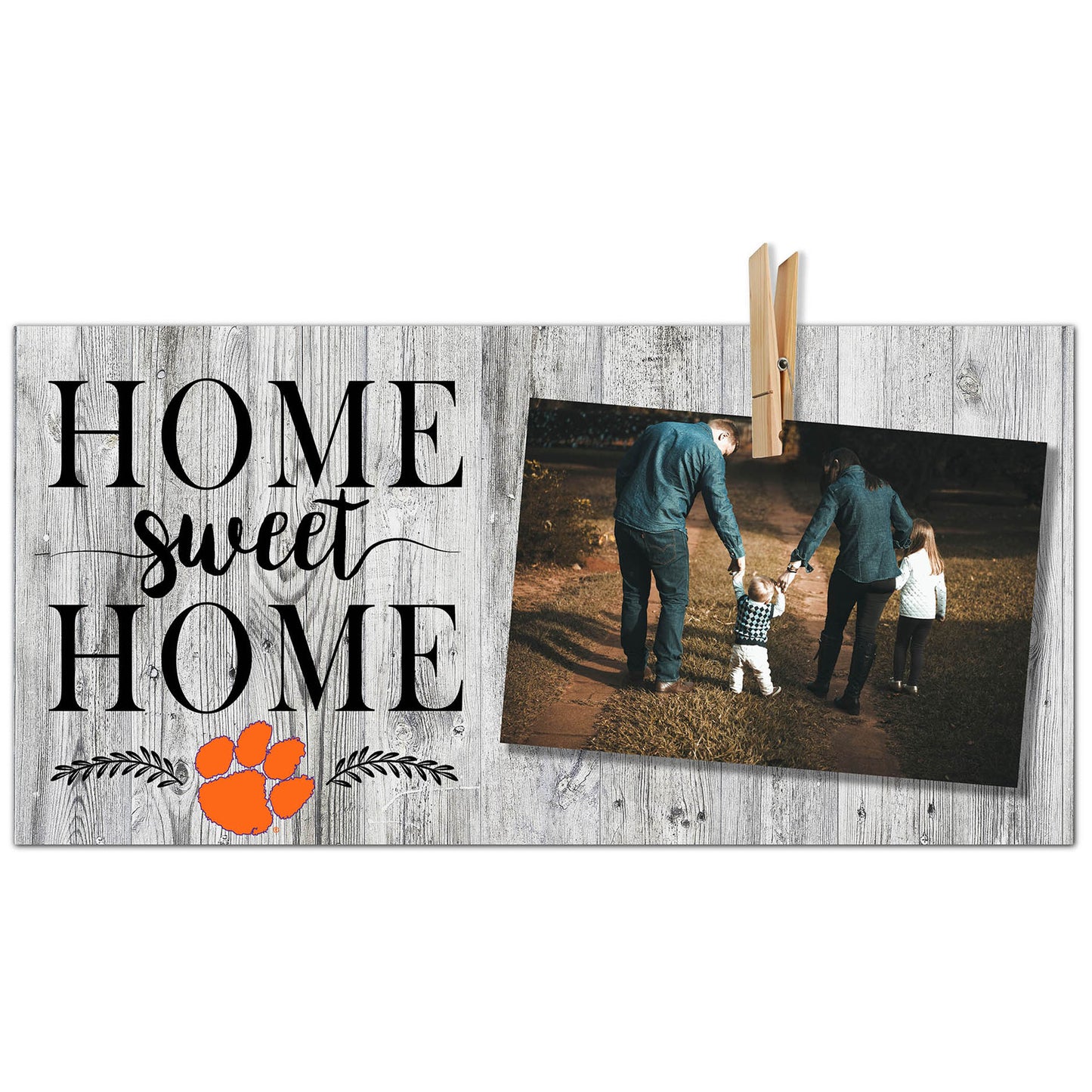 Clemson Tigers 6'' x 12'' Home Sweet Home Clip Frame
