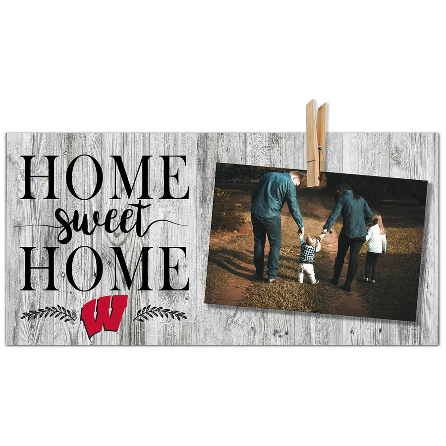 Wisconsin Badgers 6'' x 12'' Home Sweet Home Clip Frame