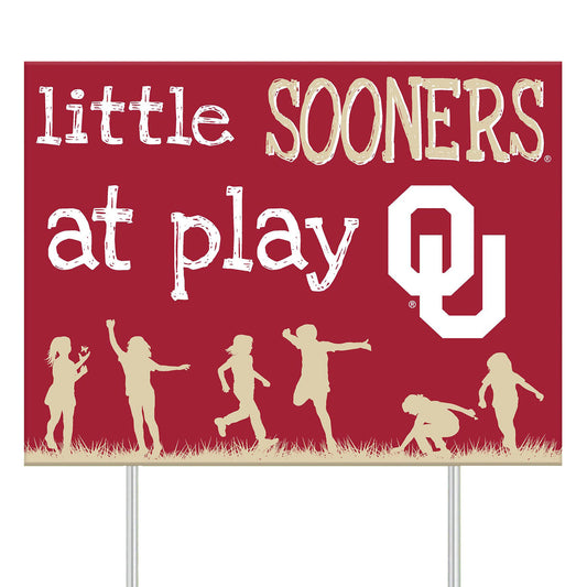 Oklahoma Sooners 24" x 18" Little Fans At Play Yard Sign