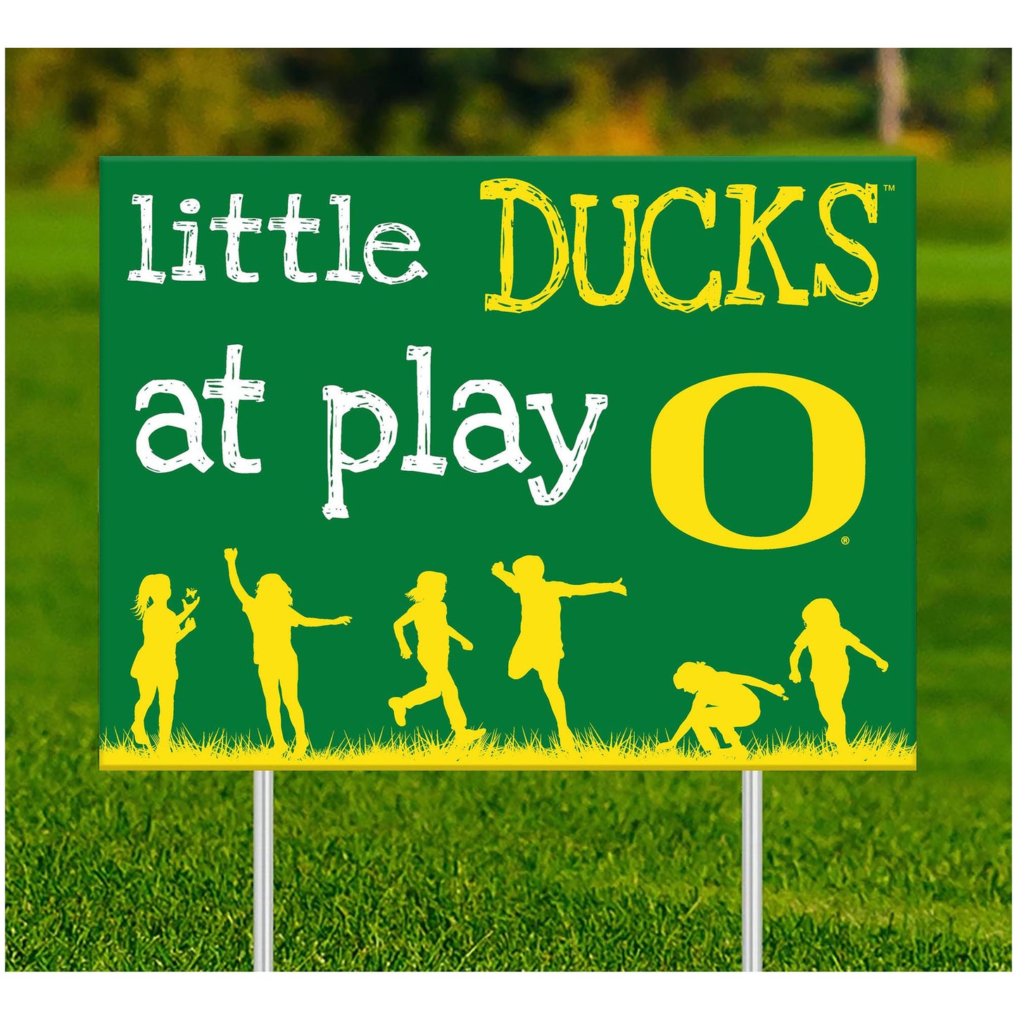 Oregon Ducks 24" x 18" Little Fans At Play Yard Sign