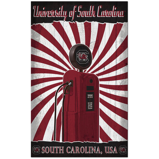 South Carolina Gamecocks 11'' x 19'' Retro Pump Location Sign