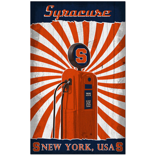 Syracuse Orange 11'' x 19'' Retro Pump Location Sign