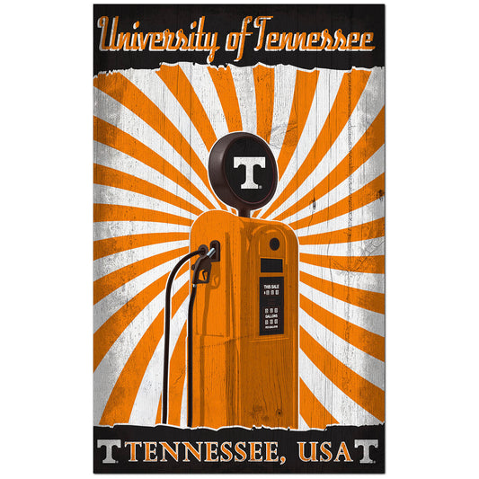 Tennessee Volunteers 11'' x 19'' Retro Pump Location Sign