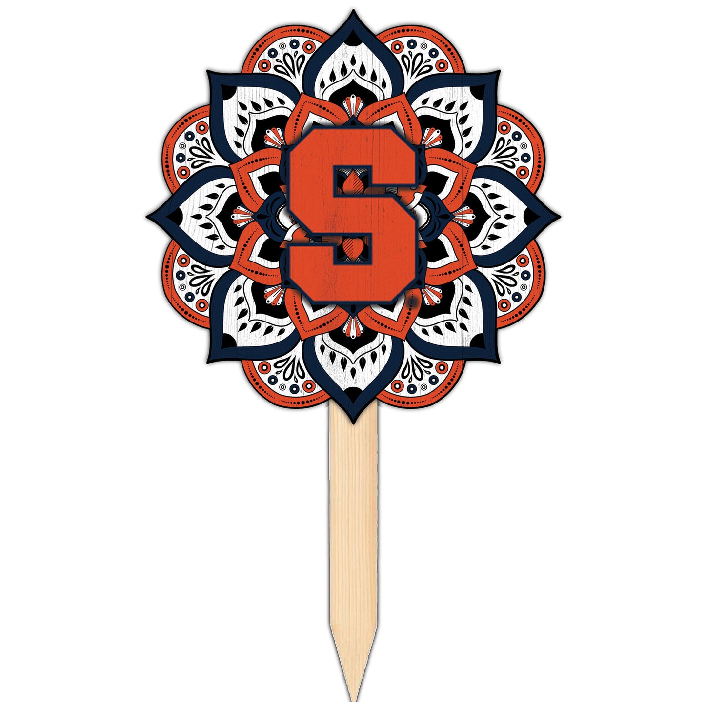 Syracuse Orange 18'' x 12'' Mandala Yard Stake