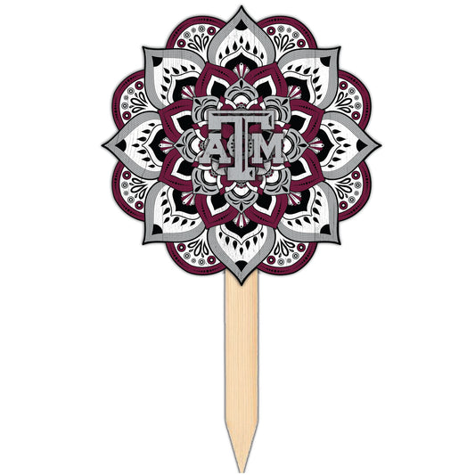 Texas A&M Aggies 18'' x 12'' Mandala Yard Stake