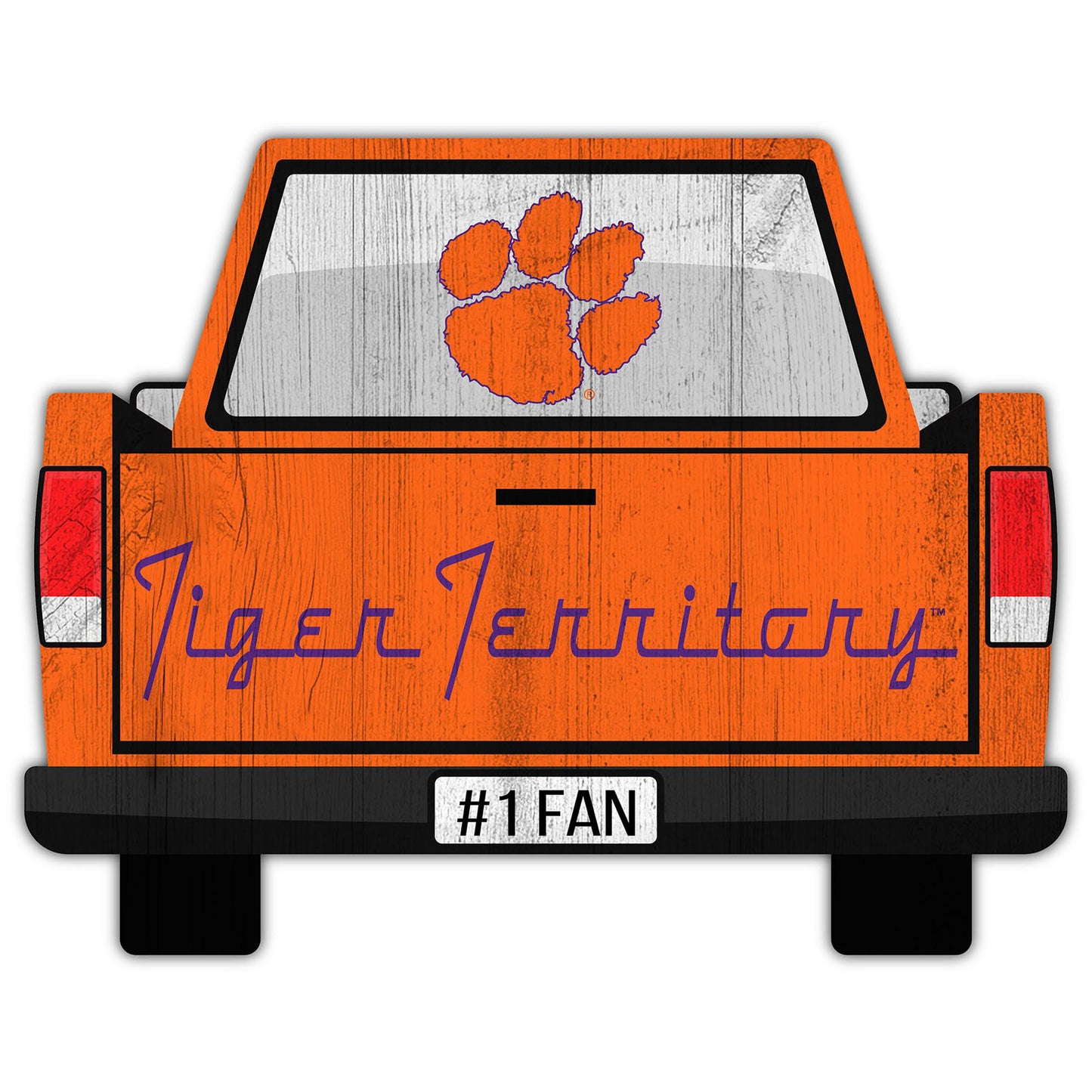 Clemson Tigers 12'' x 12'' Truck Back Décor