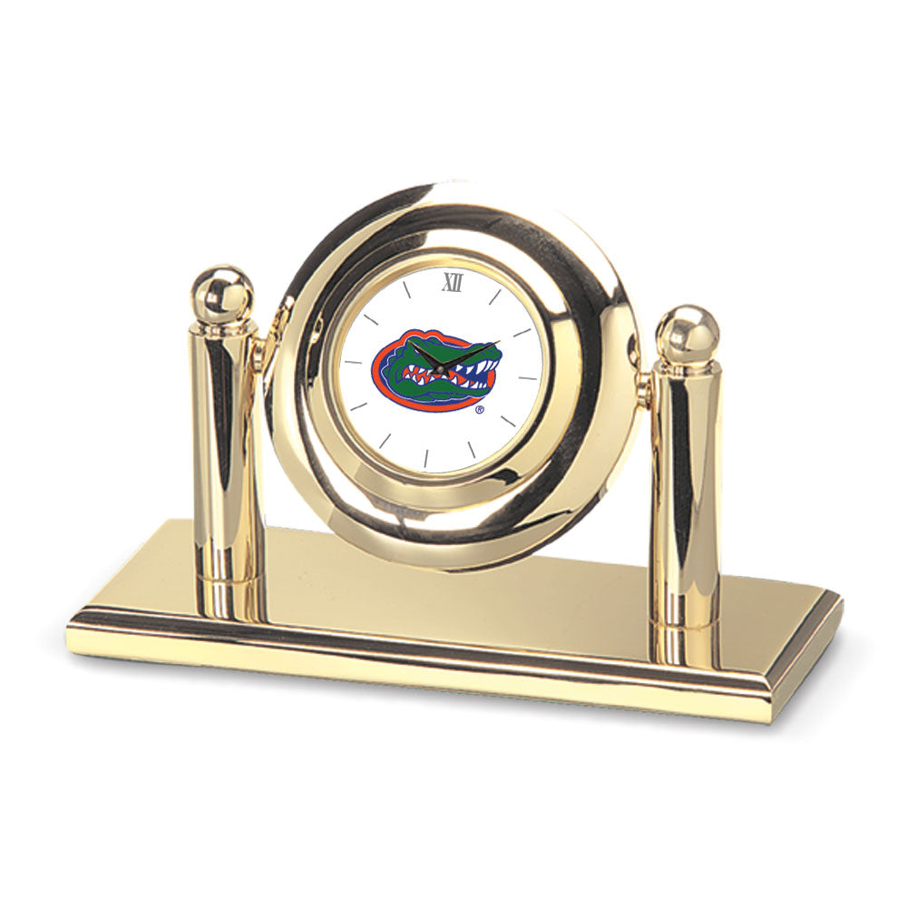 Gold Florida Gators Team Arcade Desk Clock